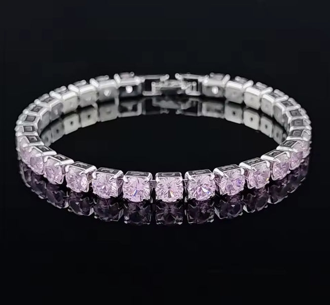 Pink Tennis Bracelet